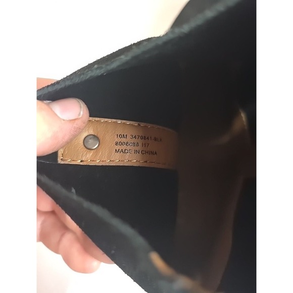 Frye & Co Sarah Shortie Black Suede Pull On Ankle Booties Womens Size 10M - Picture 7 of 7